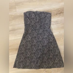 Vintage Strapless Corset Dress in Grey